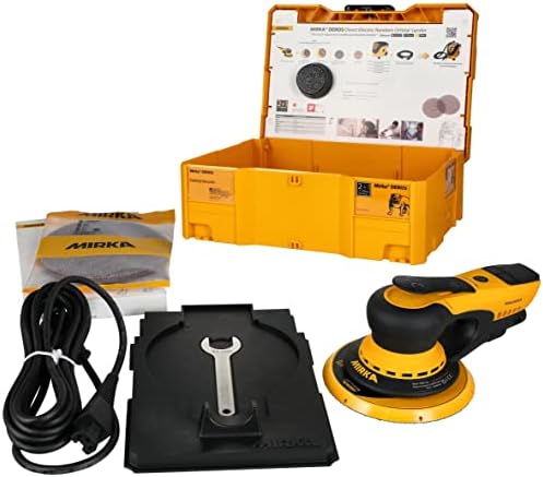 Mirka DEROS 625X CV - 6" Hook & Loop, 2.5mm Random Orbital Sander with Case - 110V Electric Power Tool for Woodworking, Drywall, Automotive Car & Wood Sanding - Professional Dust-Free Sander