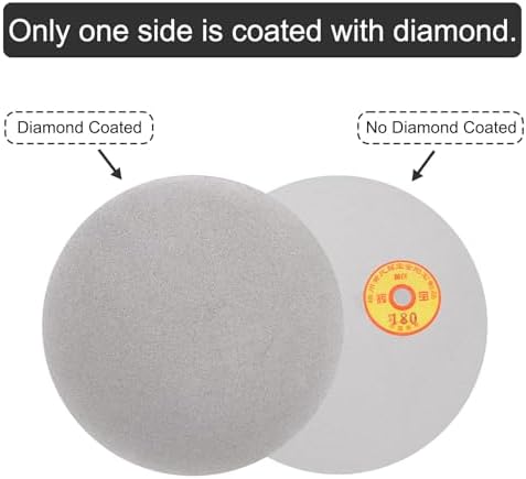 uxcell Diamond Sanding Grinding Disc, 12-Inch (300mm) Grit 180 No Center Hole, Flat Lap Disk Polishing Discs Abrasive Wheel for Gemstone Tile Porcelain Glass Stone Metal