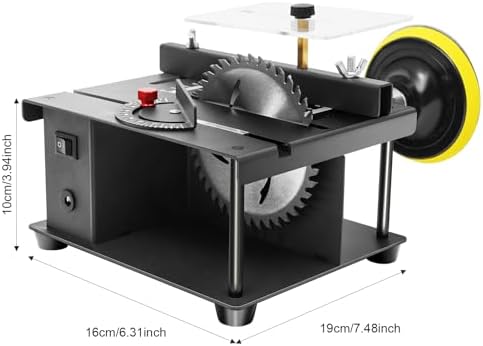 Multifunctional Precision Sliding Table Saw Household Home DIY Woodworking Cutting Machine Bench Saw (200W)