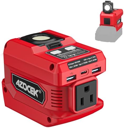 220W Azocek Power Inverter Compatible with Milwaukee 18V Battery