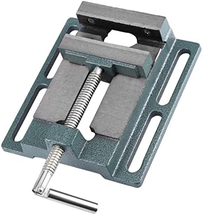 Qiilu Drill Press Vise with Heavy Duty Clamping Force - Milling Vise for Workshop Use - Workholding Devices
