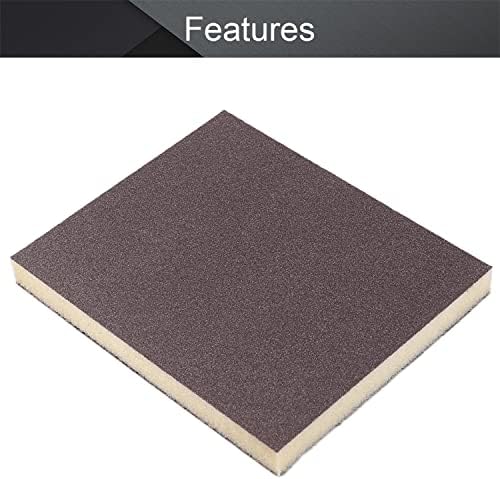 Utoolmart Sanding Sponge Sanding Blocks, 150 Grit Wet Dry Sandpaper Sponge, Washable and Reusable Sand Sponge Kit, for Kitchen Cookware Cleaning and Rust Removal of Rusted Metal, Grey, 8 Pcs