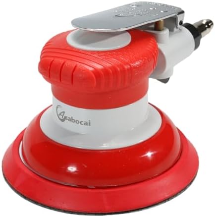 Air Random Orbital Sander, 5inch Dual-Action Sander with Hook & Loop Backing Pads, Pneumatic Palm Sander for Auto body,Metal,Woodworking