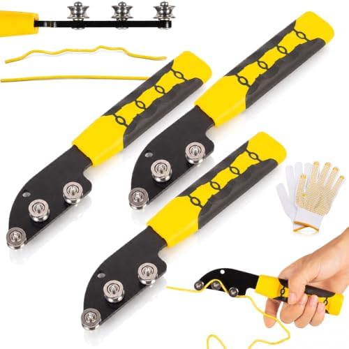 Wire Straightener Tool, Handheld Smooth-Rolling Durable Wire Straightener, Anti-Slip, Labor-Saving, Flexible Rotation, Wear-Resistant, Professional Manual Cable Untangling And Bending Device (3PCS)