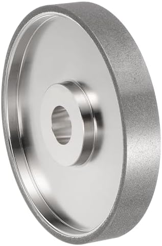 HARFINGTON Diamond Lapidary Wheel 6 Inch x 1 Inch Arbor Hole 320 Grit Grinding Wheels for Stone, Marble, Glass, Ceramics, Crystal, Carbide, Steel