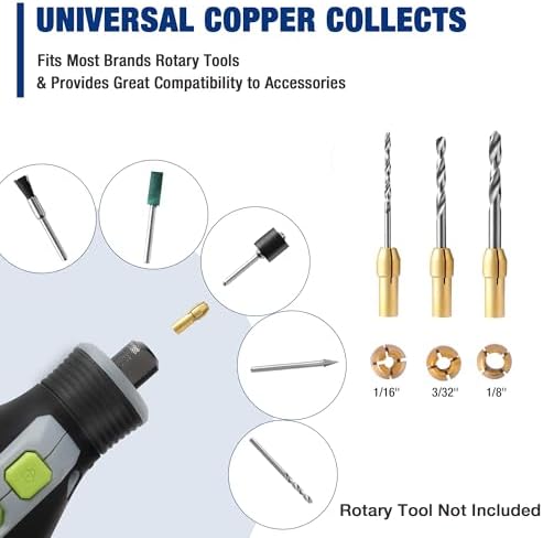 WORKPRO 530-Piece Rotary Tool Accessory Kit, Rotary Tool Bits for Easy Cutting, Grinding, Sanding, Polishing, Cleaning, Drilling, Carving and Engraving