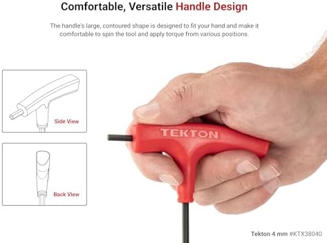 TEKTON Ball End Hex T-Handle Key Set, 21-Piece | KTX92301 | 5/64 - 3/8 in., 2 - 10 mm, Manganese Phosphate Finish, Stand