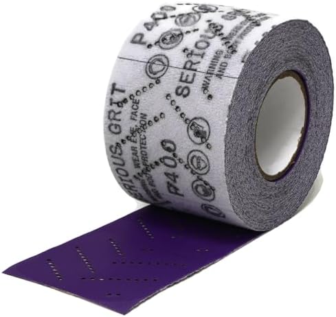 Serious Grit - P400 Grit Ceramic Hook & Loop Sandpaper Roll - 70mm x 12m