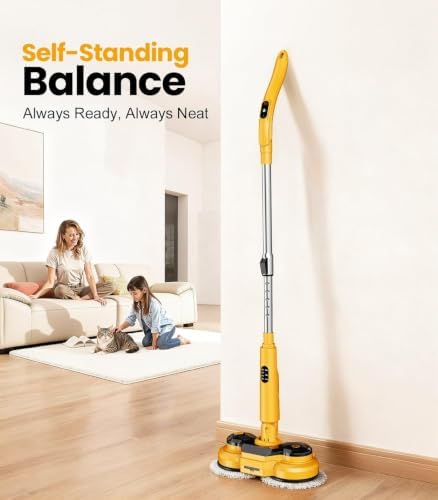 Electric Spin Mop M2, 5000mAh, 110-Min Runtime, 800RPM Cordless Power Mop