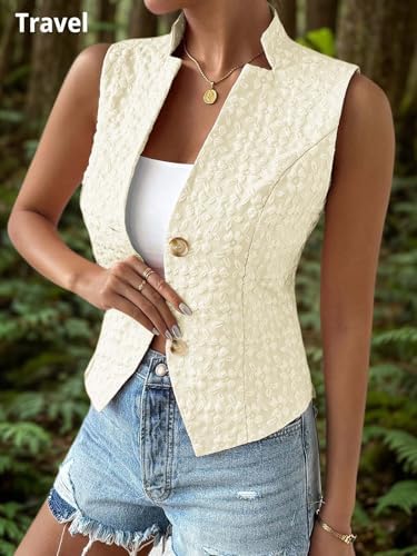 Mina Self Women's Sleeveless Sweater Vest,Knit Stretchy Dressy Casual Top