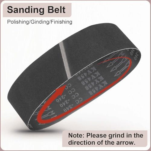 HARFINGTON 3 x 18 Inch Sanding Belts, 18 Pcs 80/120/240 Grit Silicon Carbide Abrasive Belt Sander File Belt for Woodworking, Metal Polishing, Knife Sharpener