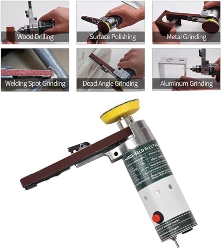 Grinder， Electric Belt Sander Mini Belt Sander Electric Grinder Small Grinding Machine Hand-held Electric Belt Sander
