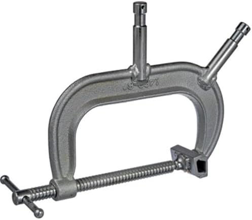 Matthews 6" C - Clamp with Two 5/8" Baby Pins, Silver