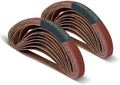 POWERTEC 1/2 x 18 Inch Sanding Belts, 40PK, 180 Grit Aluminum Oxide Belt Sander Sanding Belt for Air File Belt Sander, Woodworking, Metal Polishing (401818-P2)