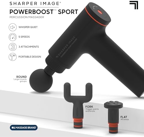 Sharper Image Powerboost Sport Deep Tissue Percussion Massage Gun