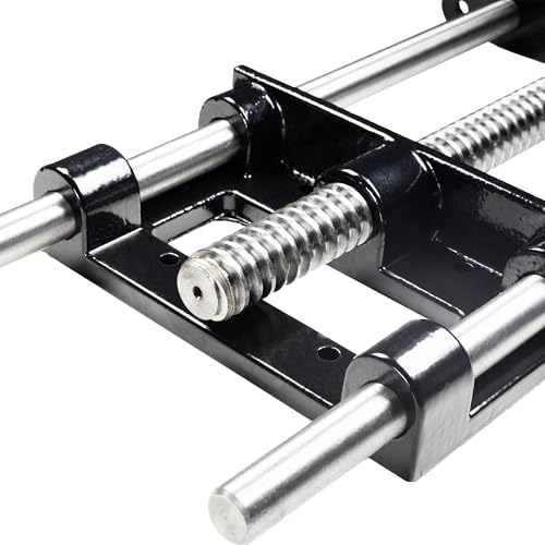 HFS(R) 9 Inch Woodworking Bench Vise, Heavy Duty Front Screw Vise for Workbench Chrome plating Leg Vise Hardware Woodworking with Mounting Screws