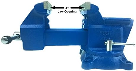 Yost Vises 445 Combination Vise | 4.5 Inch Jaw Width Utility Pipe and Bench Vise |Secure Grip with Swivel Base and Large Pipe Jaw Capacity | Made with Cast Iron and Steel U Channel Bar