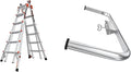 Little Giant Ladder Systems 15426-801 Velocity 26 Type IA w/Ratcheting Levelers Multi-Position Ladder, Ft, Aluminum with Little Giant 10111 Wing Span/Wall Standoff