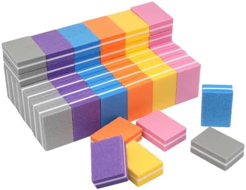 Sponge Nail Buffers 300pcs Mini Nail File 100/180 Disposable Buffer Block Sponge Women Manicure Tool Polish UV Gel Lime a Ongle Wholesale(Mix Color)