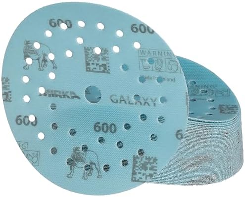 Mirka Galaxy Multifit Sandpaper 5 inch Grit 600 50 Discs Pack