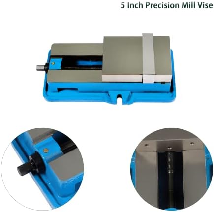 5 Inch Accuracy Mill Vise without Base Heavy Duty Milling Machine Vise Fit for CNC, Milling Machines and Machining Centers