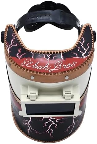 WoahBros Flip-Up Welding Helmet | Sugar Scoop Welding Hood | Fits 2x4 Cheater Lens (Not Included) | Lightning