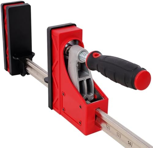 12PCS Parallel Clamps for Woodworking, 24 Inch Heavy Duty Bar Clamp Set with 1700 LBS Clamping Force, 90 Degree Precision Parallel Jaw Clamp with Bench Dogs and Framing Blocks