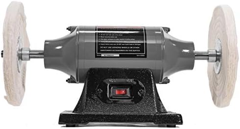 XtremepowerUS 8" Bench Polishing Buffer Machine, 3/4 HP Heavy-Duty Buffer Grinder, Dual Wheel Metal Polisher for Steel, Aluminum, Brass, Chrome, Automotive & Jewelry Polishing