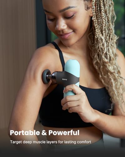 RENPHO Mini Thermal Massage Gun with Heat, Color Silicone Casing, 4 Speeds