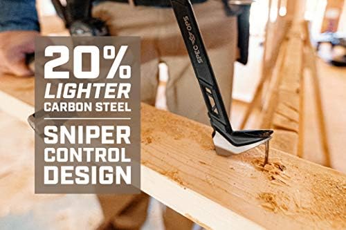 Spec Ops Tools Pry Bar, Crowbar for Demolition & Nail Pulling, High-Carbon Steel, 30" Bar, 15" Pry Bar and 10" Nail Puller