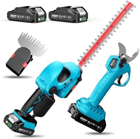 SEESII 3-in-1 Cordless Hedge Trimmer, Grass Shear & Electric Pruning Shears
