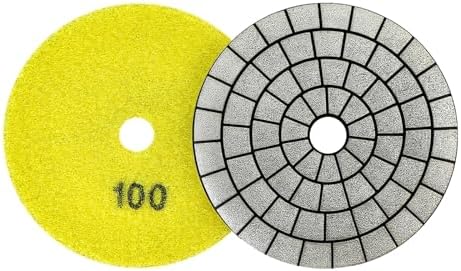 Electroplated Diamond Sanding Pad, 100Grit 4inch 100mm Grinding Disc Hook and Loop Backing for Stone Tile Glass Trimming & Metal Polishing & Wood Sanding (1 Piece)