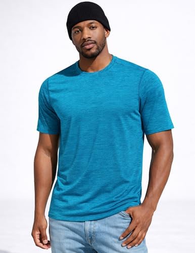 Liberty Imports 5 Pack Men's Active Quick Dry Crew Neck T Shirts