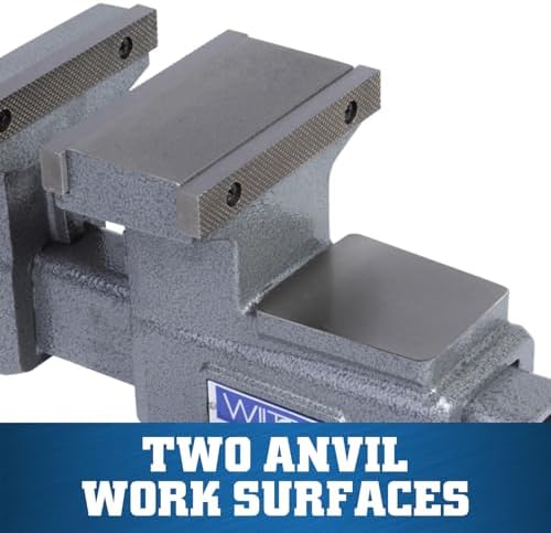 Wilton Reversible Bench Vise, 5.5" Jaw Width, 6.75" & 10.75" Jaw Opening, 3.75" Throat (4550R)