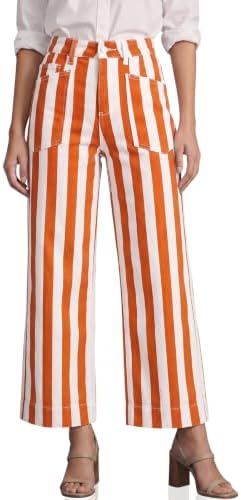 Cicy Bell Womens Cropped Wide Leg Jeans High Waisted Baggy Denim Ankle Pant