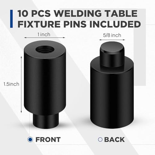 Hicarer 10 Pcs 5/8" x 1" x 1.5" Welding Table Fixture Pins Locating Clamps