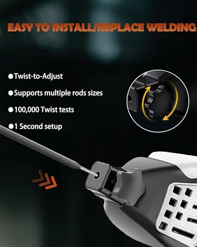 Portable Handheld Welding Machine - 110V IGBT Inverter Handheld Welder, 20-120A Portable ARC Welder, Hot Start & Anti-Stick for 3/32"-1/8" Welding Rods, 30PCS Rods Included