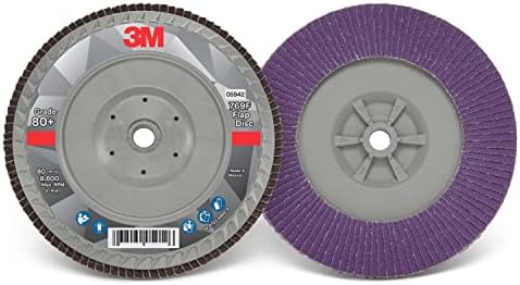 3M Flap Disc, 769F, 80+, T27 Quick Change, 7 in x 5/8 in-11