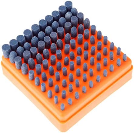 Grinding And Polishing Head 100pcs Abrasive Mounted Stone Point Grinding Head Wheel for Mould Finish Polish Die Grinder Rotary Tools 3mm Shank