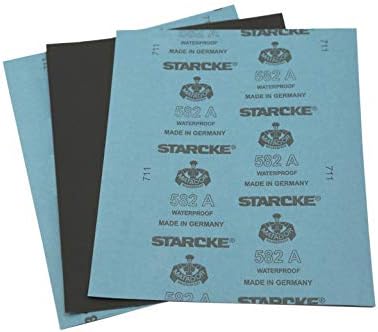 STARCKE Premium 9" x 11" Silicon Carbide Wet & Dry Sandpaper Sheets for Wood, Metal, Automotive & Plastic, 220 Grit - 50 Pack.