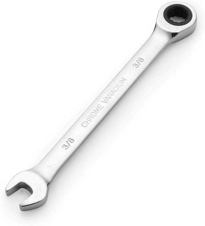 FLZOSPER 3/8 in. SAE Ratchet Wrench,Box End Head 72-Tooth Ratcheting Combination Wrench Spanner