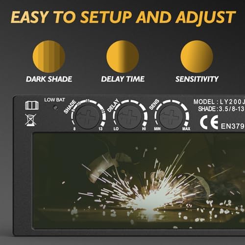 TOOLIOM Auto-Darkening Welding Lens, 2 x 4.25 in
