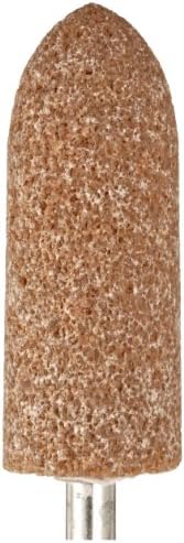 Norton Pacesetter Vitrified Bond Abrasive Mounted Point, Aluminum Oxide, A3 Shape, 1/4" Spindle Diameter, 1" Diameter x 2-3/4" Thickness, Grit 60 (Pack of 5)