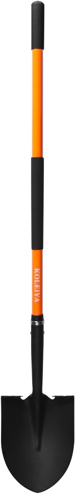 KOLEIYA Shovel for Digging,Heavy Duty Garden Shovel,Shovels for Gardening Digging,Spade Shovel with Orange Fiberglass Handle,57 inches