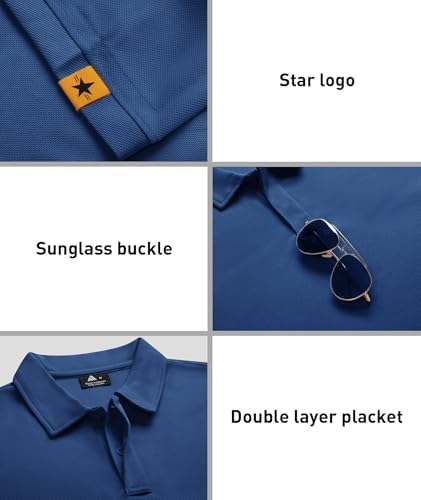 ZITY 3 Pack Mens Golf Polo Shirts Short Sleeve Business Casual T-Shirts