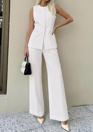 PRETTYGARDEN Women's 2 Piece Sets Business Casual Outfits
