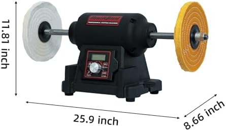BUCKTOOL 8" 1HP VFD Variable Speed Benchtop Buffer Polisher,900-3600RPM