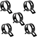 5pcs 0.71" ID Constant Tension Band Hose Clamps, 18mm Spring Band Type Action Hose Clamp Manganese Steel Fuel Line Clamp Low Pressure Air Clip Clamp for Fuel Hose Line Water Pipe Air Tube black