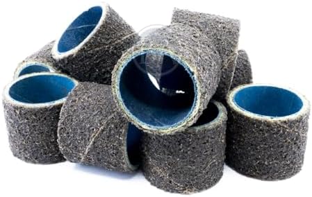 Benchmark Abrasives 1-1/2" x 1-1/2" Non Woven Surface Conditioning Sanding Bands, Spiral Bands Rotary Sander for Drill & Die Grinder, Metal Polishing Sanders for Woodworking Tool (10 Pack) - Coarse