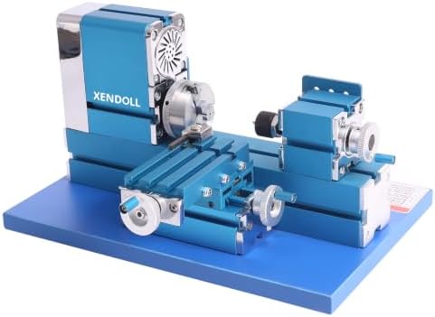 XENDOLL Mini Metal Lathe XD103MB — 36W Precision Desktop Lathe for Hobby, STEM Education & DIY Projects, Processes Wood, Plastic & Soft Metals